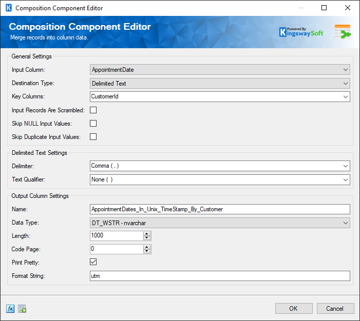 Composition Component Editor